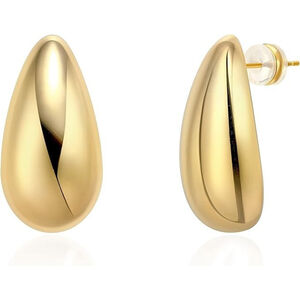 LecAit 14K Gold Chunky Waterdrop Earrings for Women